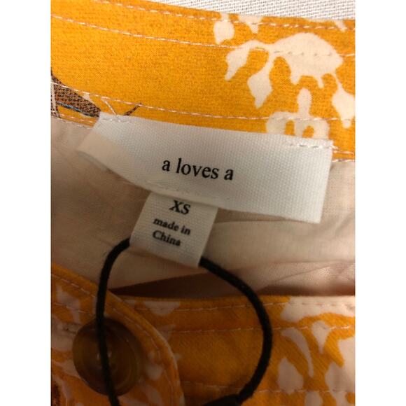 A loves A Yellow Floral Puff-Sleeve Midi Dress with Printed Skirt - Picture 7 of 10